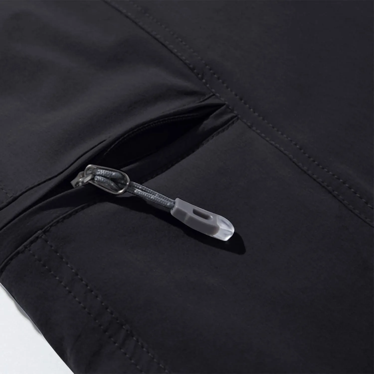 Men Cargo Pants Regular Fit Solid Quick Dry Zip Off Straight Legs Casual Multi Pockets Work Utility Loose Trouser