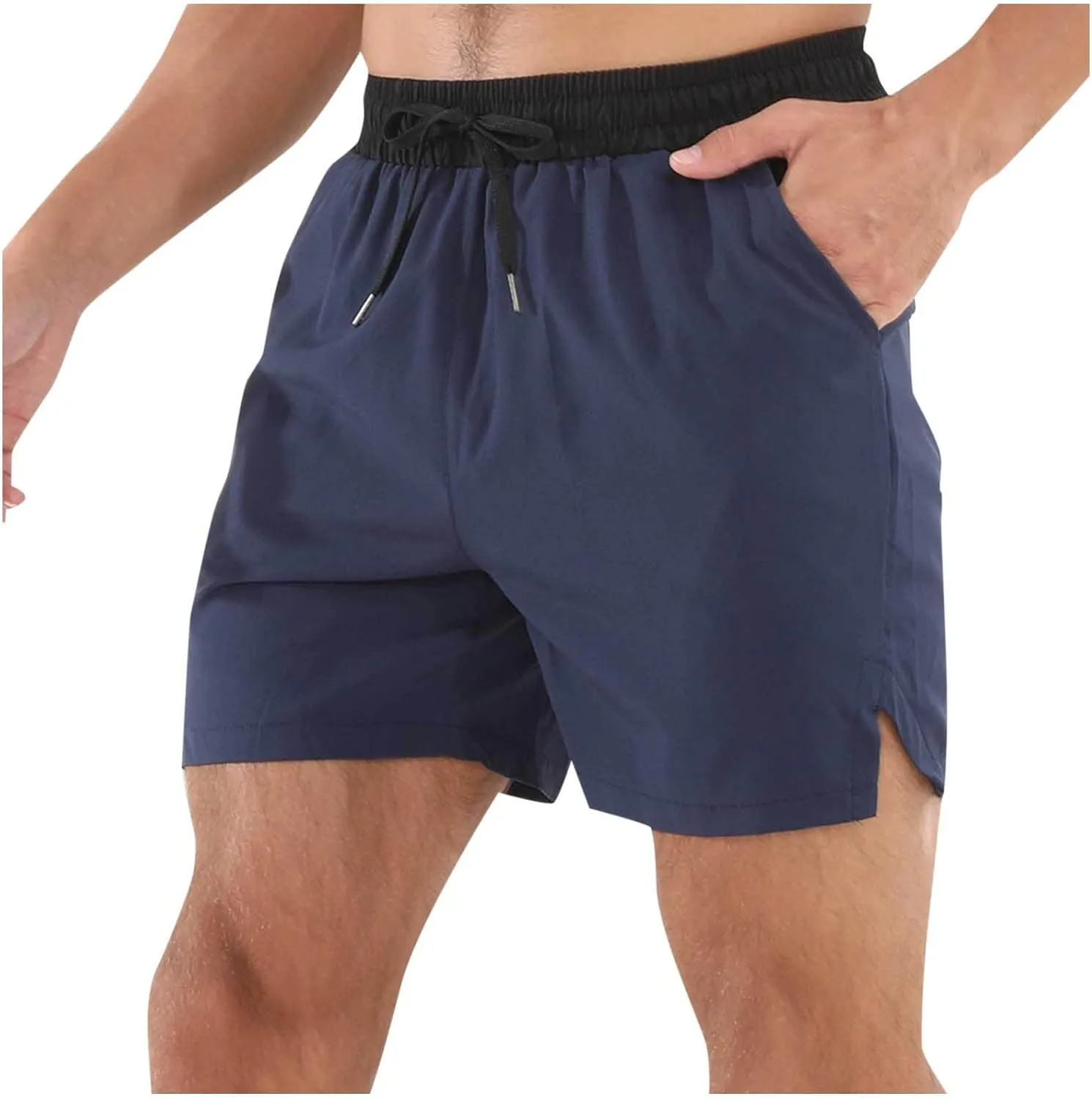 Men Stretch Quick Dry Gym Workout Shorts Mesh Lightweight Athletic Shorts Training Running Sports Jogger with Pockets