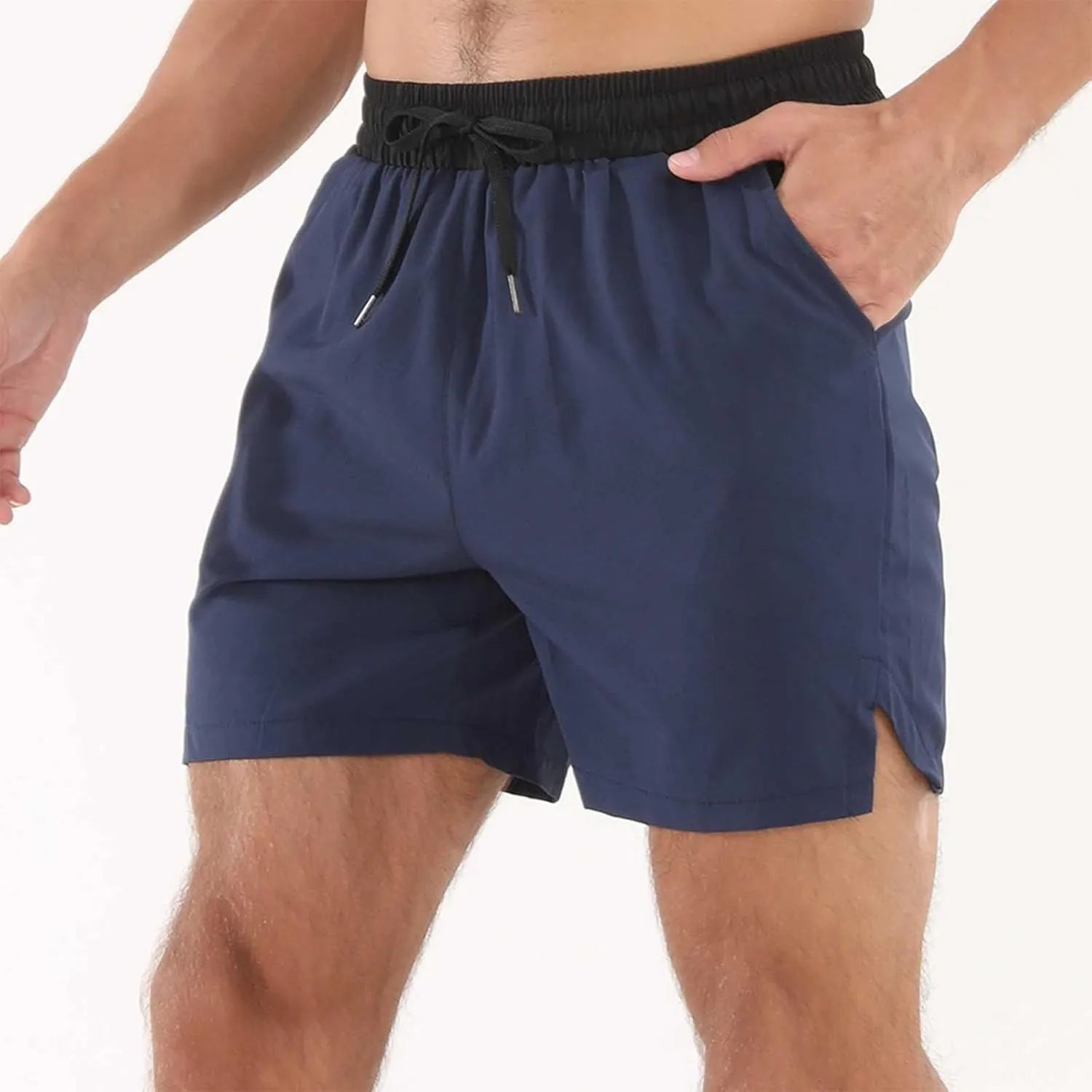 Men Stretch Quick Dry Gym Workout Shorts Mesh Lightweight Athletic Shorts Training Running Sports Jogger with Pockets