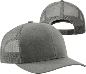 Men Women Plain Cotton Trucker Cap with Breathable Mesh Back, Snapback Baseball Hats
