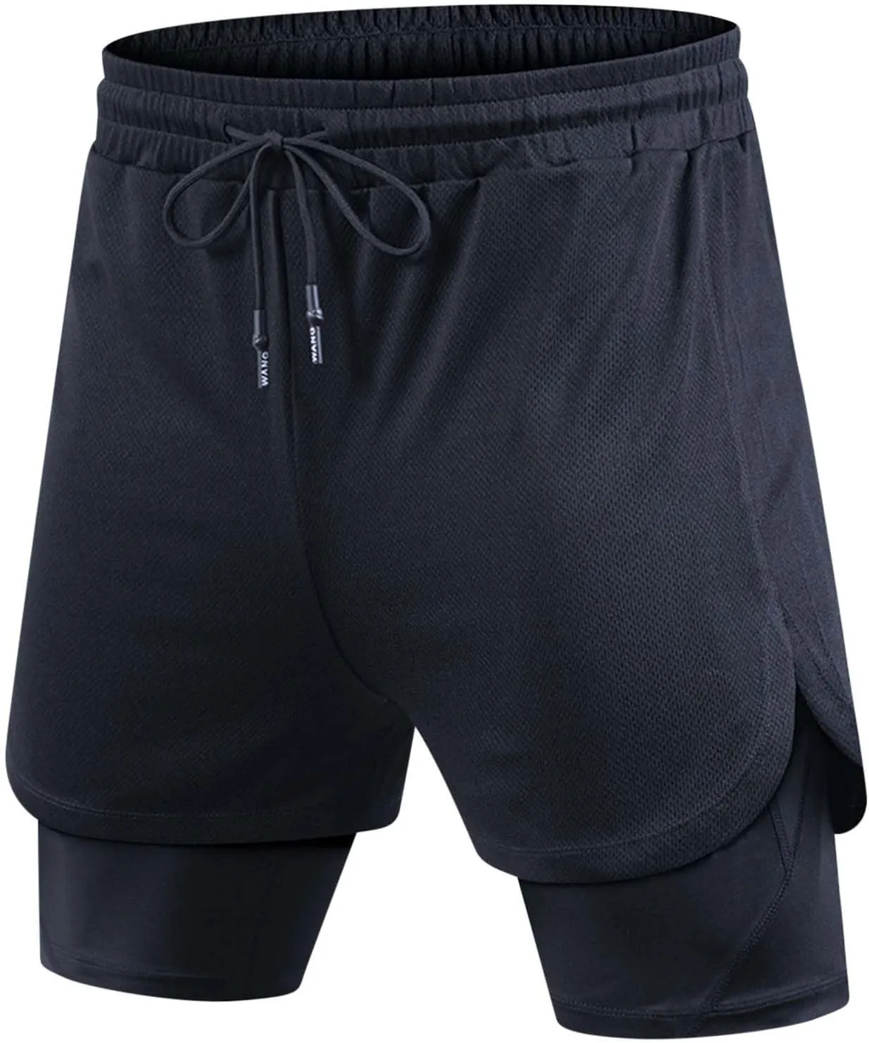 Men's 2 in 1 Running Shorts Athletic Gym Quick Dry Workout Shorts with Liner Lightweight Training Basketball Shorts