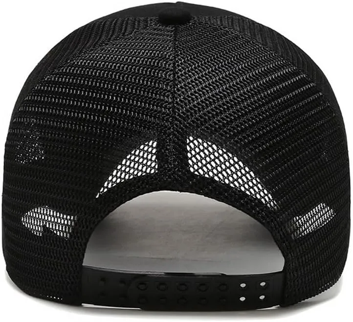 Mens American Flag Trucker Hat Breathable Mesh Baseball Cap Adjustable Low Profile Snapback Hat