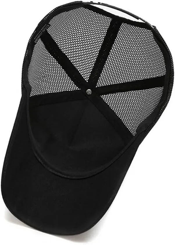 Mens American Flag Trucker Hat Breathable Mesh Baseball Cap Adjustable Low Profile Snapback Hat