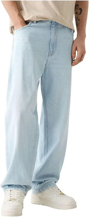 Men's Baggy Jeans Y2k Straight Leg Denim Pants Relaxed Fit Jean Gothic Vintage Casual Hip Hop Streetwear Pant Trouser