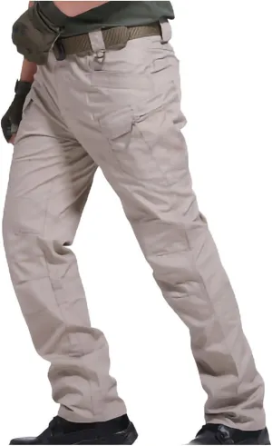 Mens Cargo Pants Big and Tall Premium Twill Multi Pockets Cargo Pants for Men Belted Tactical Straight Sweatpants