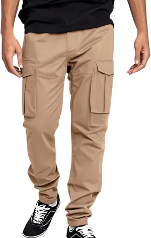Mens Casual Cargo Pants Elastic Waist Workout Sweatpants Joggers Lightweight Quick Dry Breathable Pant