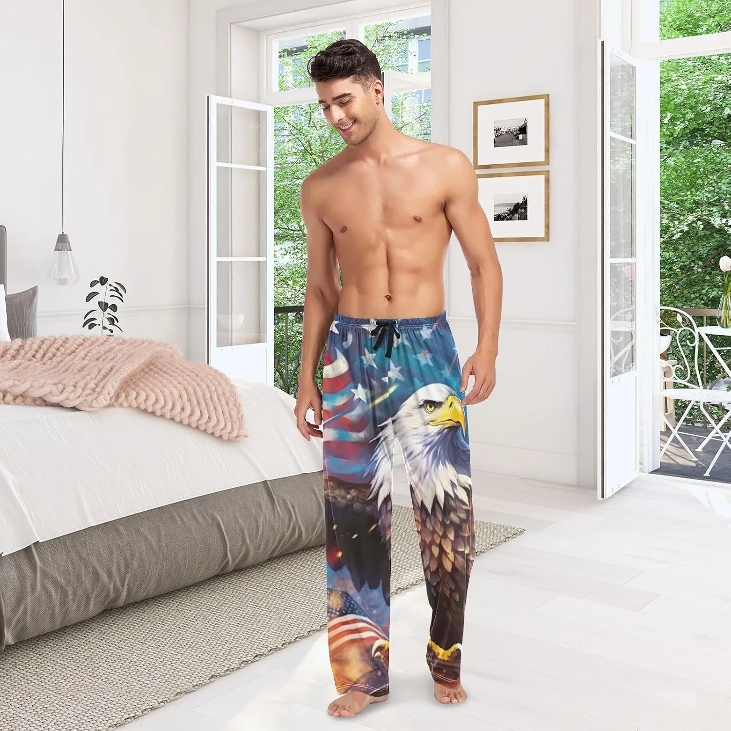 Men's Funny Frogs Printed Pajama Pant with Pocket S H020236