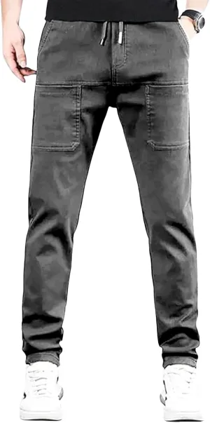 Mens High Stretch Cargo Pants Casual Quick-Dry Hiking Outdoor Summer Trousers Durable Cargo Pants with Multi Pockets