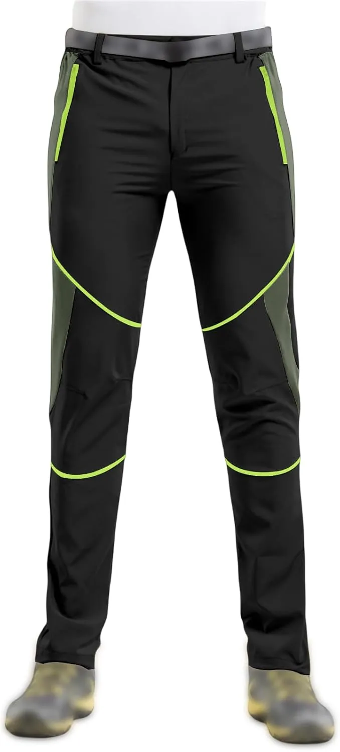 Men's Hiking Cargo Pants with Zipper Pockets Quick-Dry Lightweight Outdoor Work Pants Camping Climbing Fishing Unisex