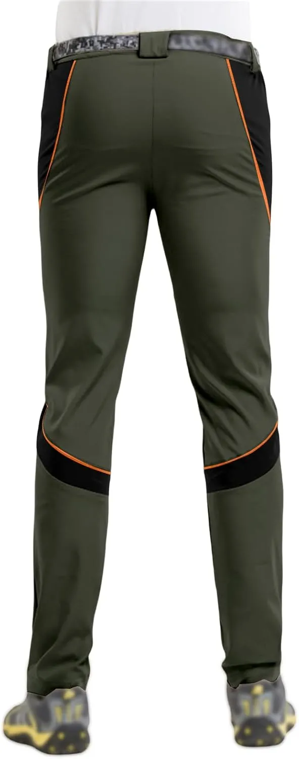 Men's Hiking Cargo Pants with Zipper Pockets Quick-Dry Lightweight Outdoor Work Pants Camping Climbing Fishing Unisex