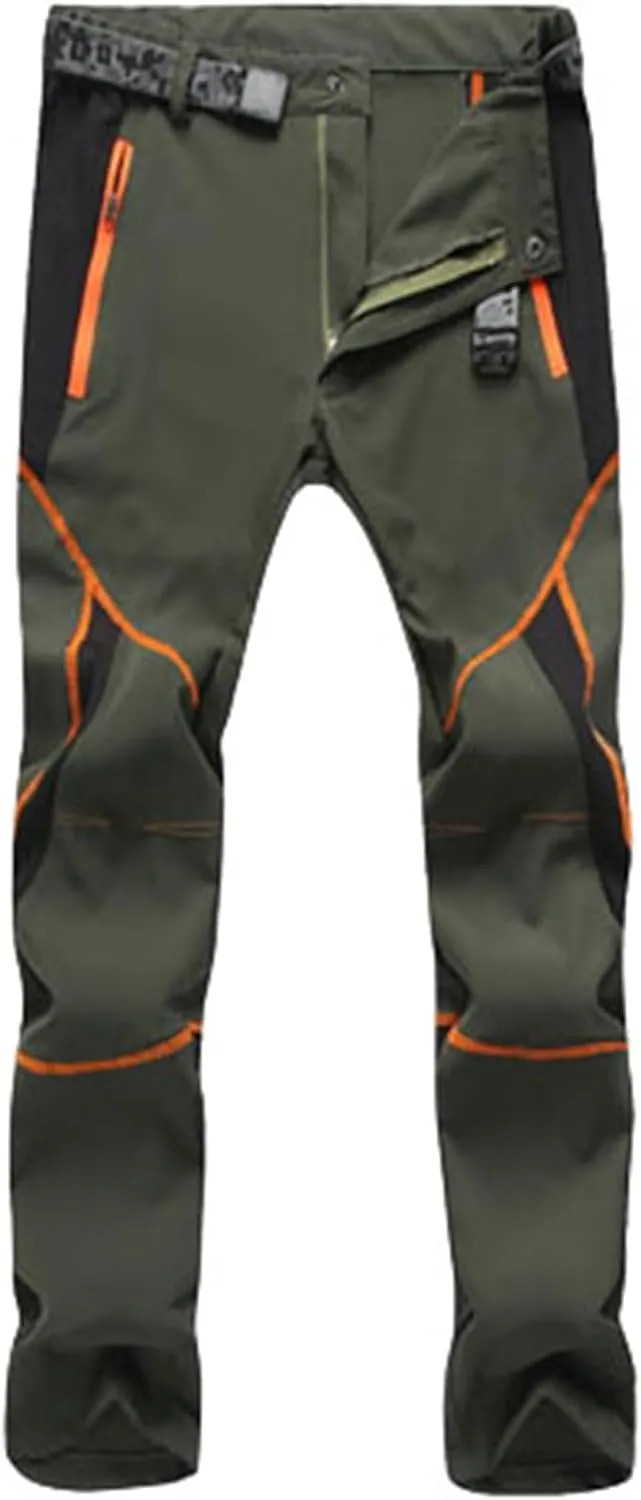 Men's Hiking Cargo Pants with Zipper Pockets Quick-Dry Lightweight Outdoor Work Pants Camping Climbing Fishing Unisex