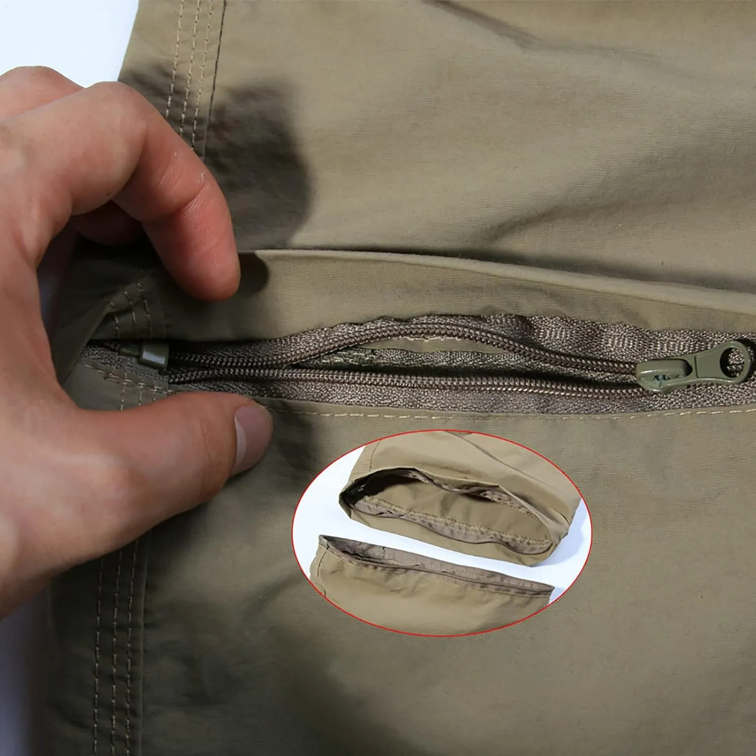 Mens Hiking Pants Convertible Quick Dry Lightweight Zip Off Outdoor Fishing Travel Cargo Pants with Multi-Pockets