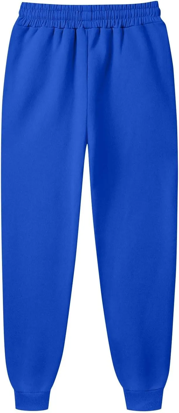 Mens Joggers with Pockets Baggy Drawstring Waist Fleece Lined Sweatpants Plus Size Casual Comfy Athletic Pants