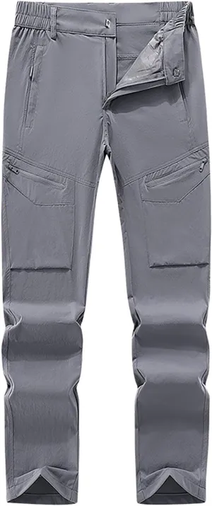 Mens Lightweight Hiking Pants Relaxed Fit Outdoor Waterproof Quick Dry Travel Pants for Men Classic Tactical Pants
