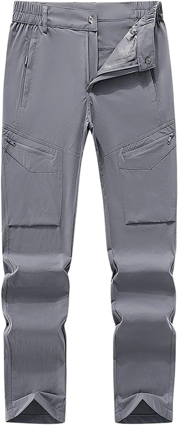 Mens Lightweight Hiking Pants Relaxed Fit Outdoor Waterproof Quick Dry Travel Pants for Men Classic Tactical Pants