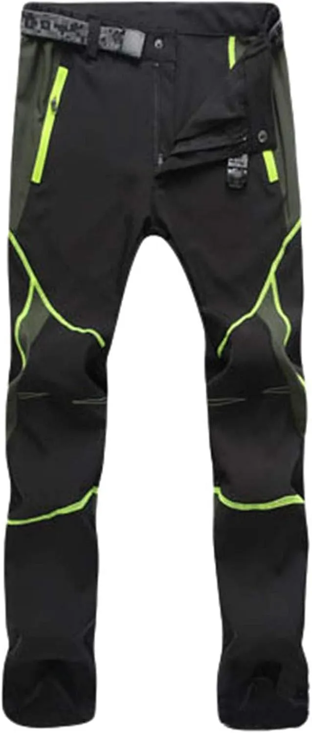 Mens Quick Dry Hiking Pants Waterproof Lightweight Fishing Safari Work Trousers Outdoor Zip Pockets Tactical Pants