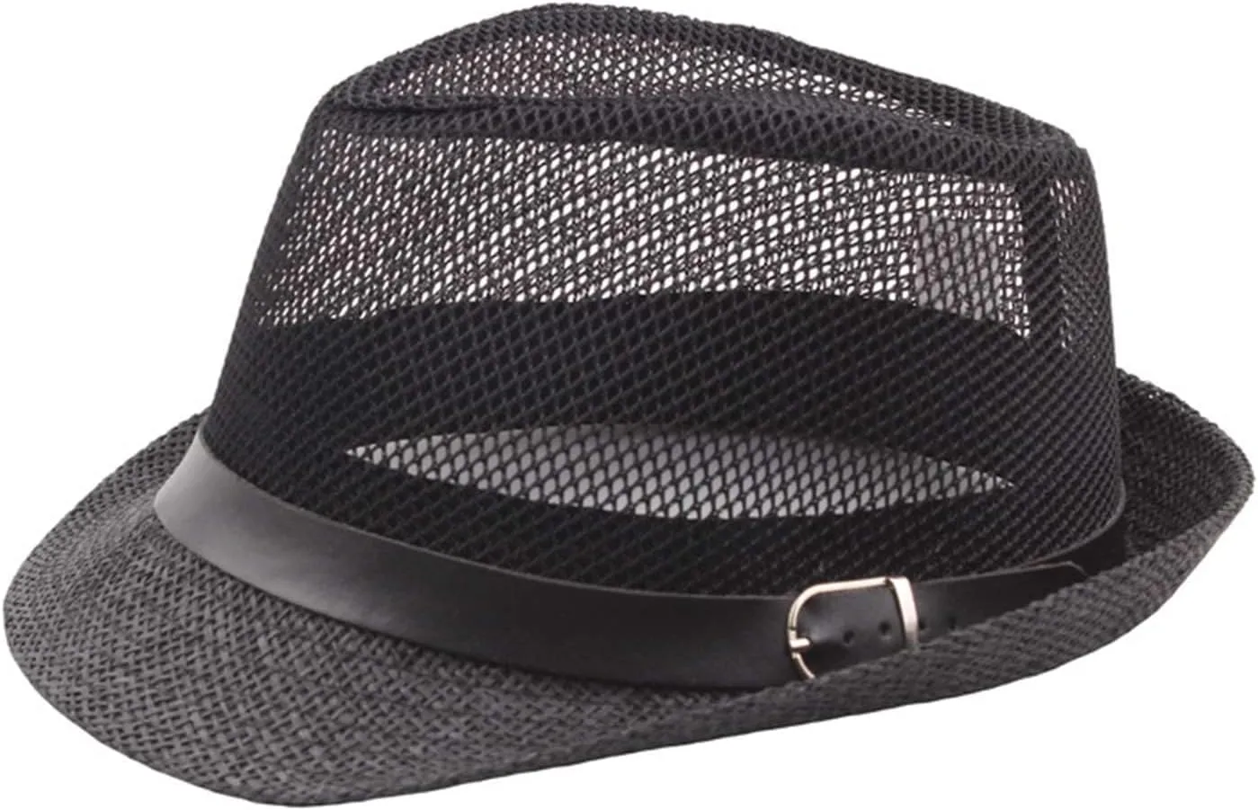 Men's Summer Fedora Hats Panama Breathable Mesh Hats Sun Hat Lightweight Beach Hat