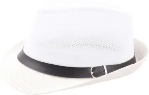 Men's Summer Fedora Hats Panama Breathable Mesh Hats Sun Hat Lightweight Beach Hat