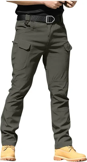 Men's Tactical Pants Cargo Hiking Pants with Multi Pockets Water Resistant Relaxed Fit Quick Dry Work Pants