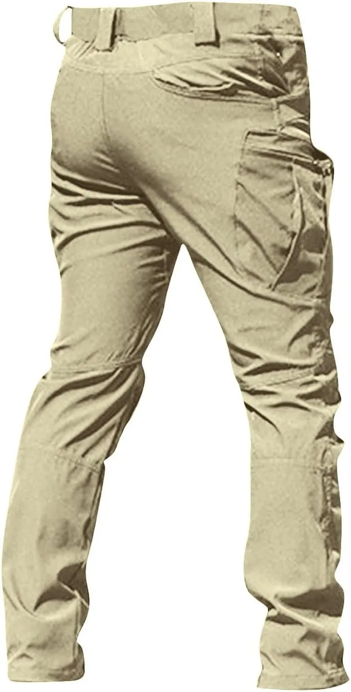 Men's Tactical Pants Cargo Hiking Pants with Multi Pockets Water Resistant Relaxed Fit Quick Dry Work Pants