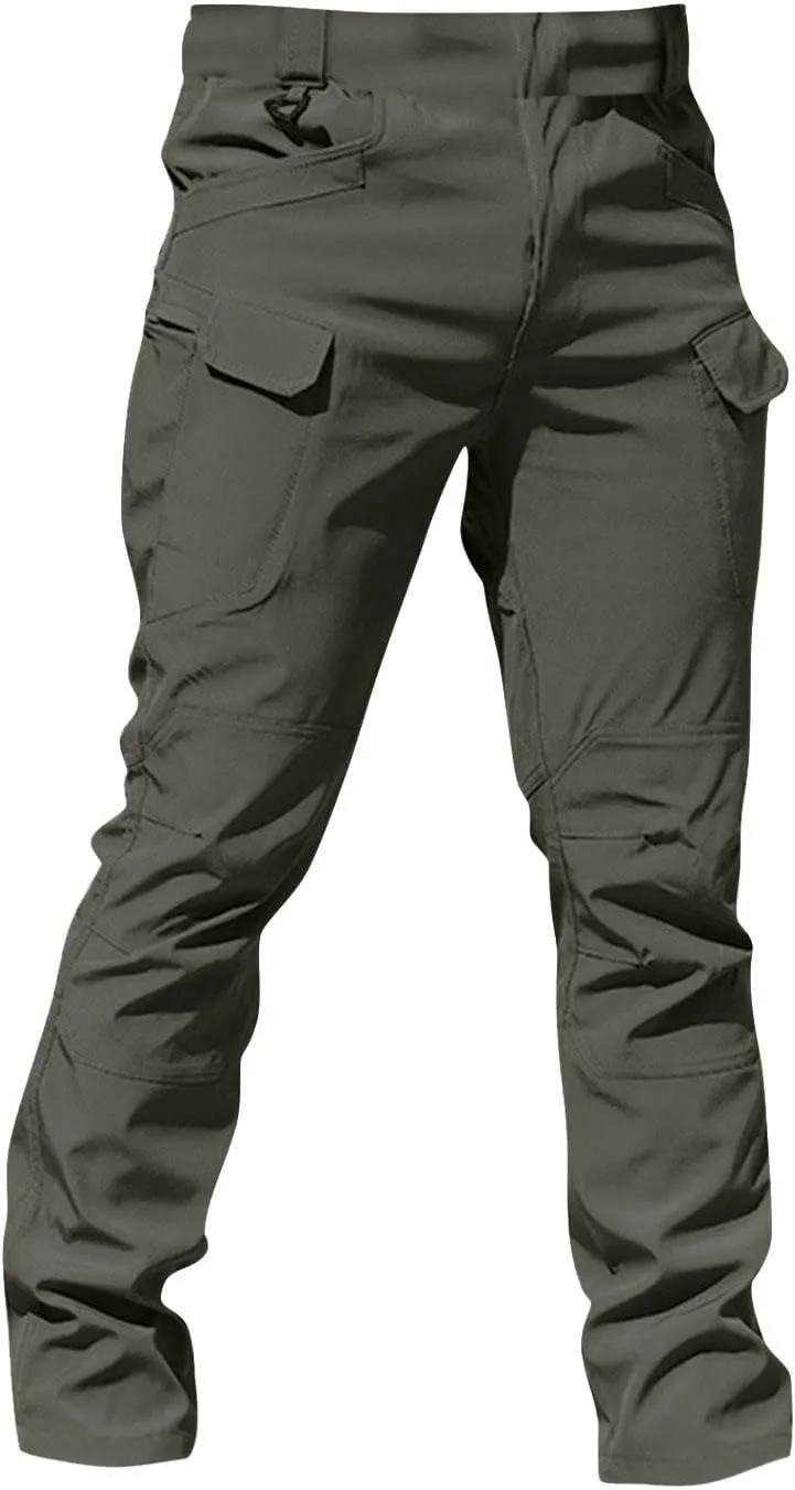 Men's Tactical Pants Cargo Hiking Pants with Multi Pockets Water Resistant Relaxed Fit Quick Dry Work Pants