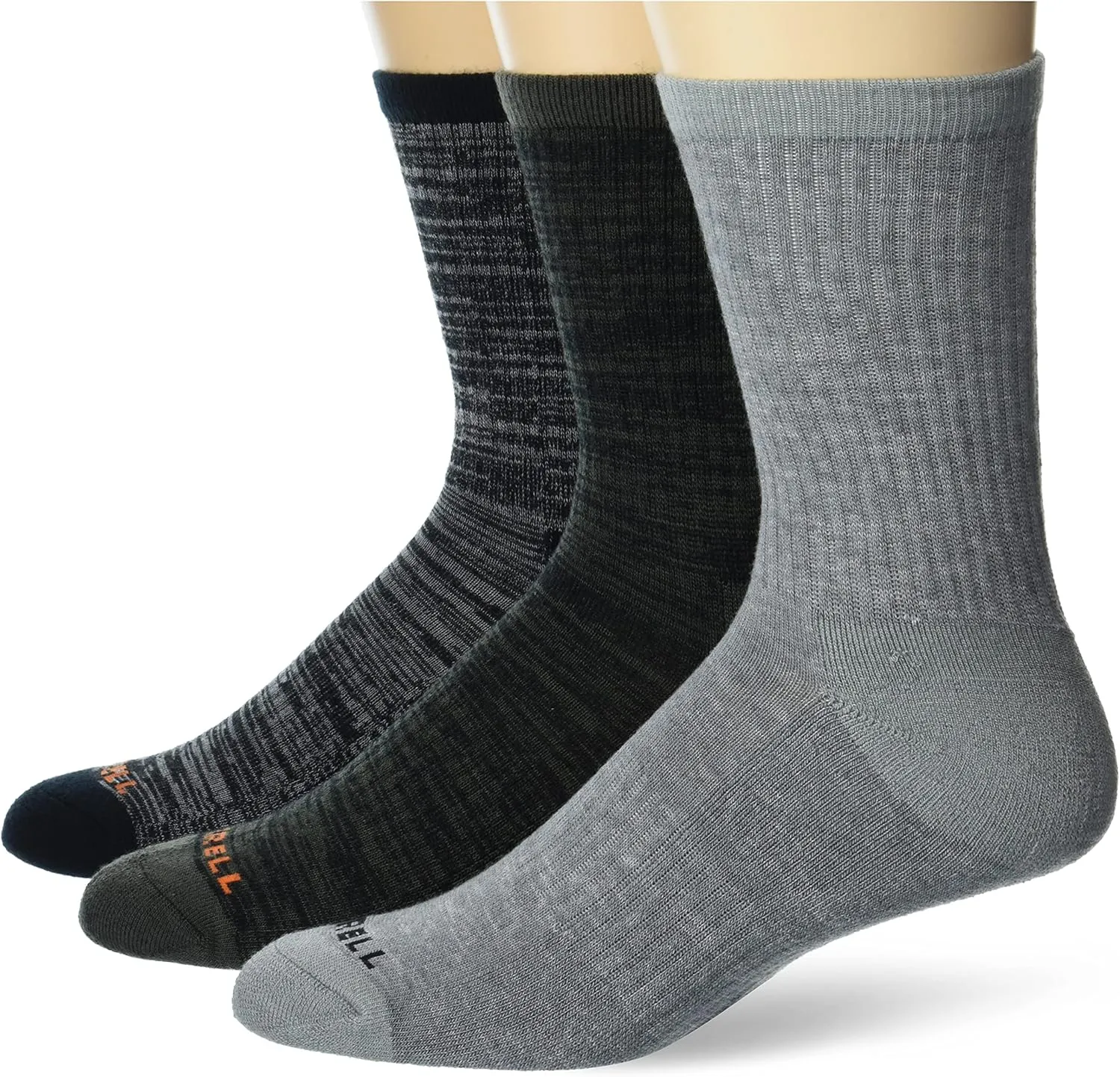 Merrell Men's and Women's Cushioned Cotton Socks-3 Pair Pack-Unisex Breathable Mesh Comfort Zones