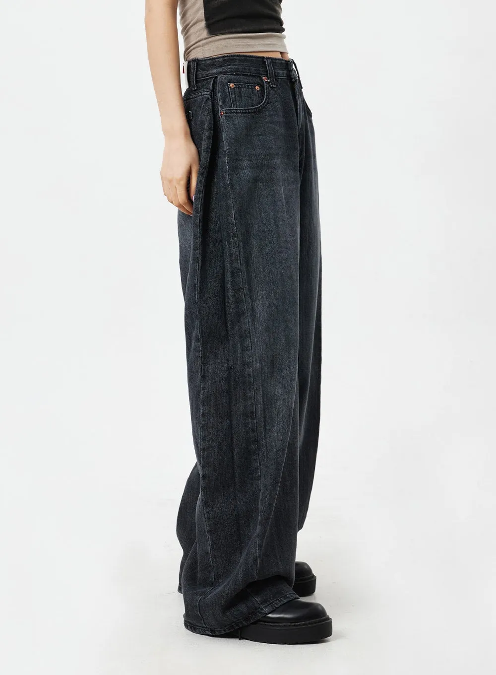 Mid-Rise Baggy Jeans CM324