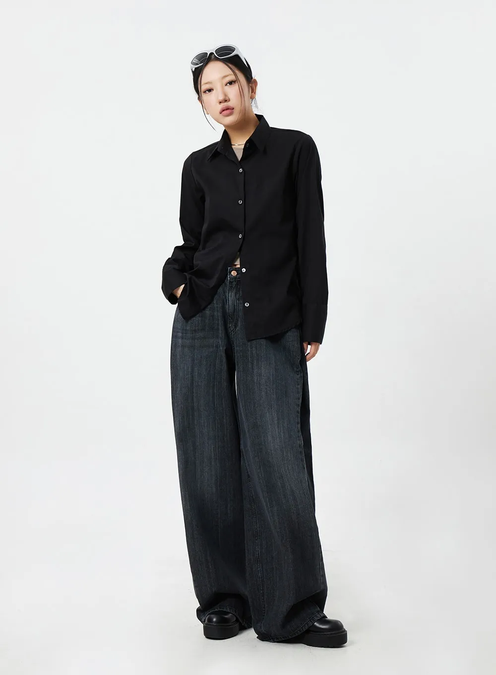 Mid-Rise Baggy Jeans CM324