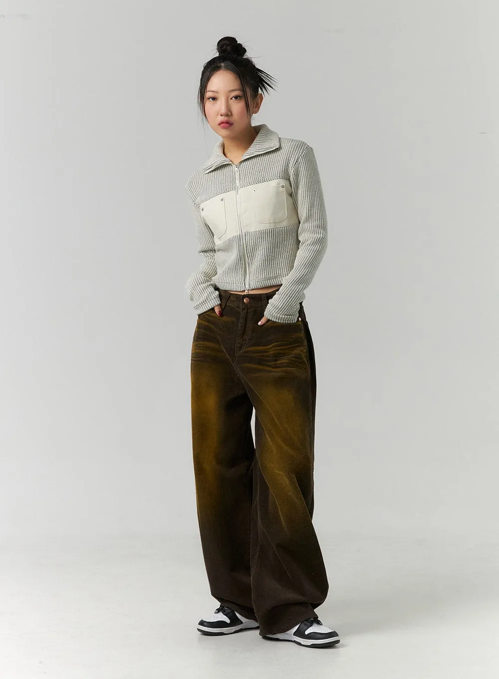 Mid-Rise Barrel Leg Jeans CD304