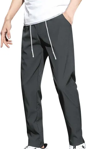 MIDOO Mens Pants Joggers Athletic Training Track Joggers Drawstring Stretch Elastic Waist Pants Comfy Lounge Pants
