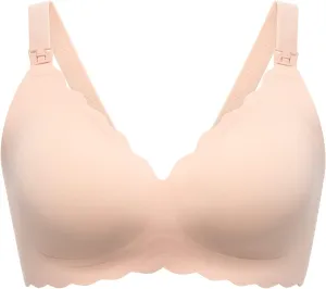 Momcozy Nursing Bras for Breastfeeding, Seamless Pregnancy Maternity Bra Wireless Classic Jelly Strip Support Nursing Bra