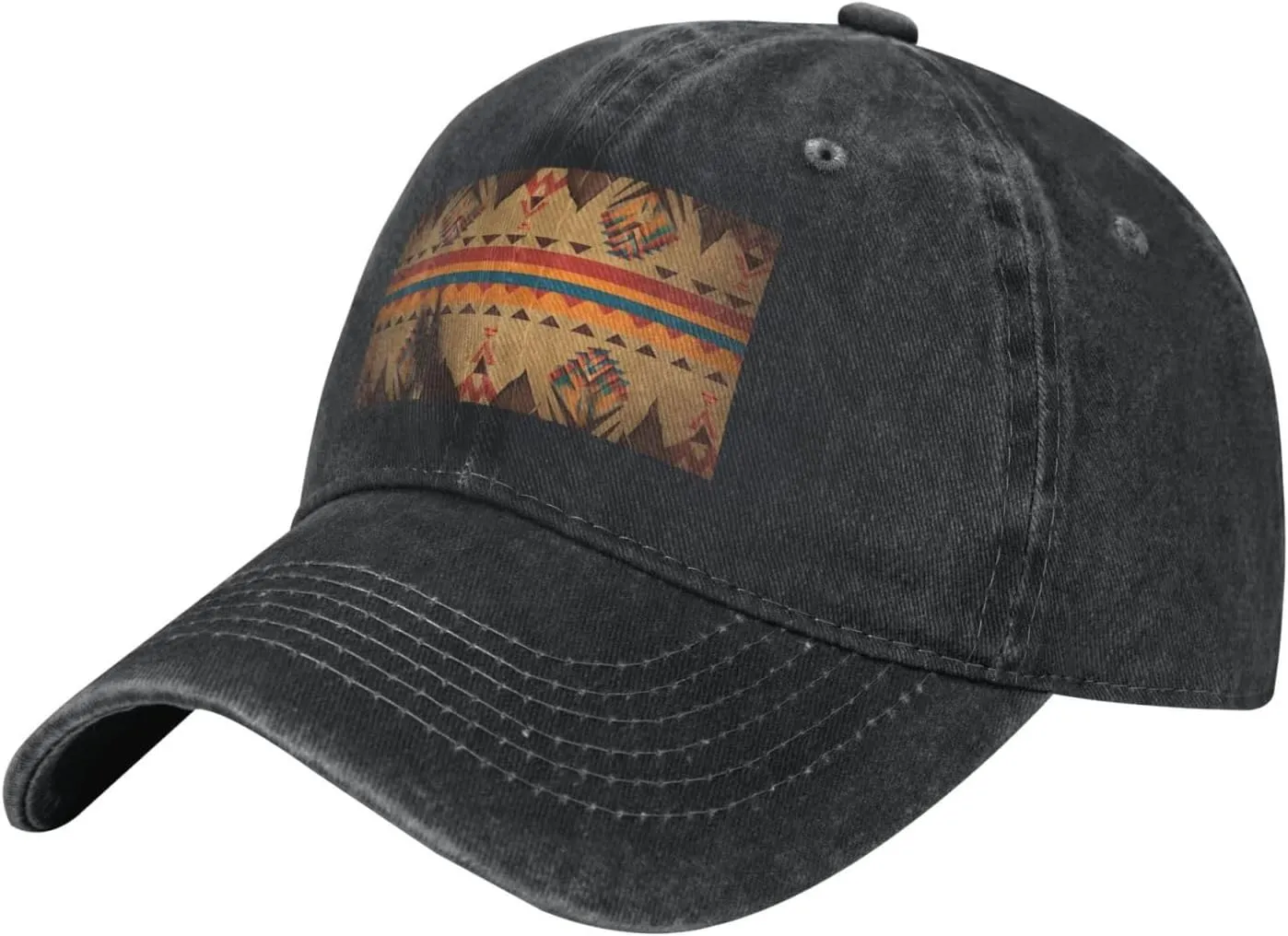 Native American Unisex Baseball Cap Breathable Cotton Trucker Hat Classic Denim Dad Hat Summer Sun Hat