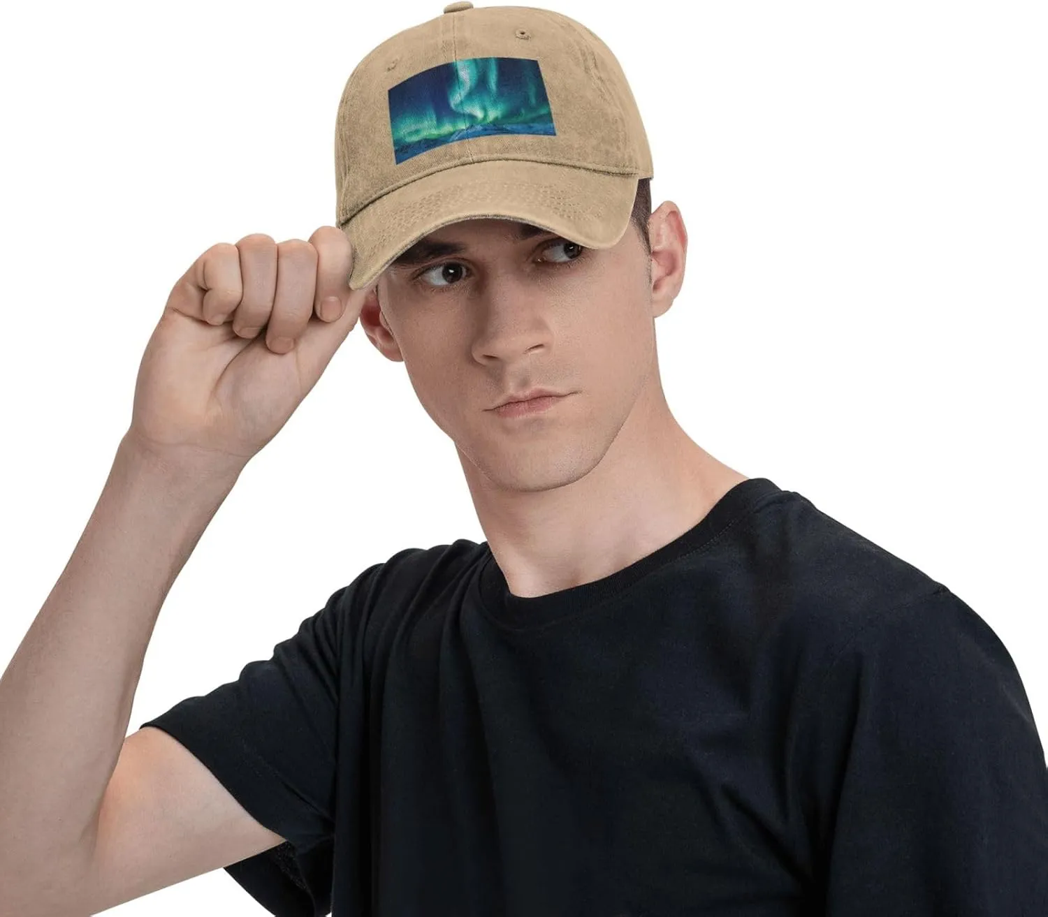 Northern Lights Unisex Baseball Cap Breathable Cotton Trucker Hat Classic Denim Dad Hat Summer Sun Hat