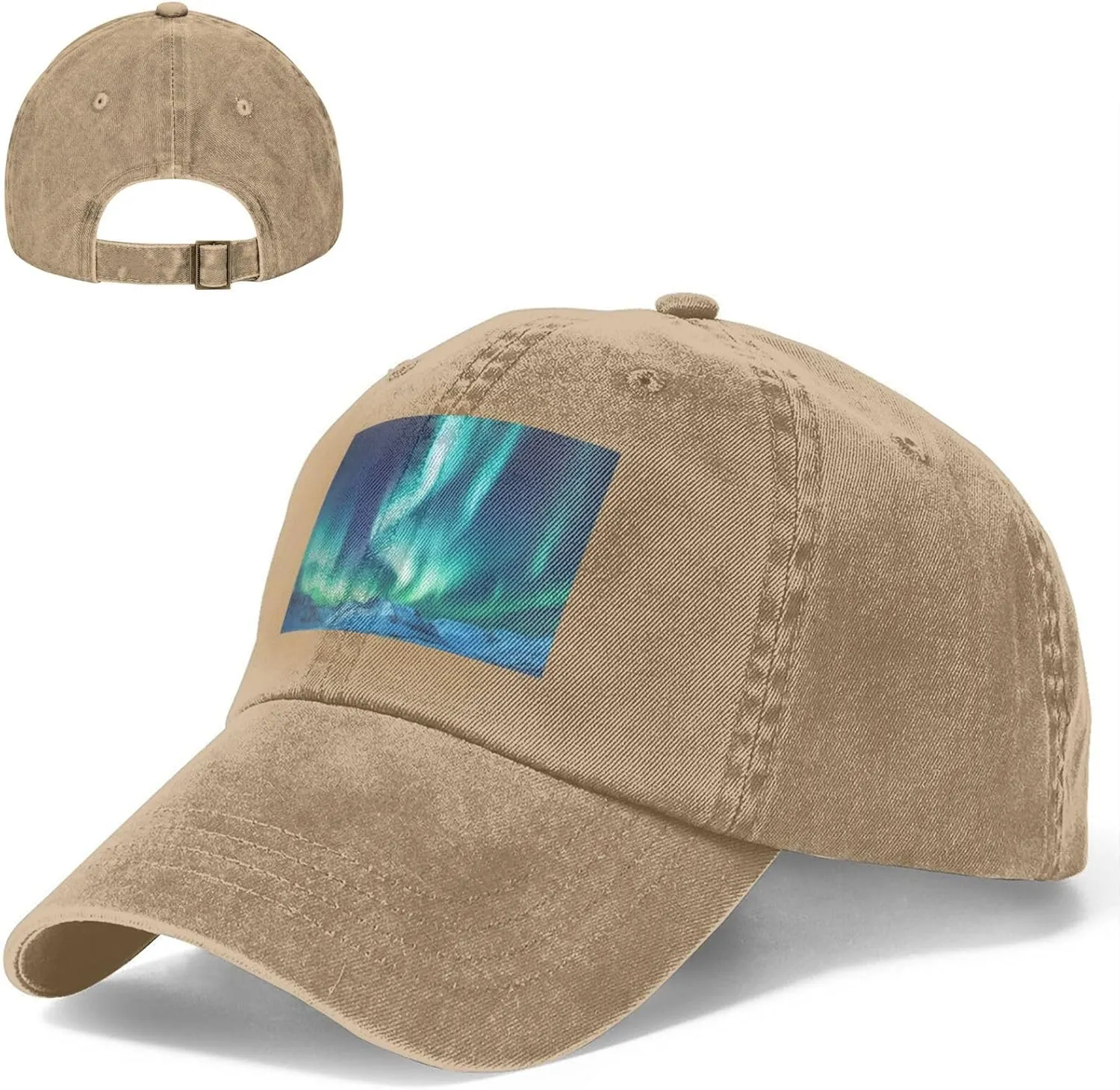 Northern Lights Unisex Baseball Cap Breathable Cotton Trucker Hat Classic Denim Dad Hat Summer Sun Hat