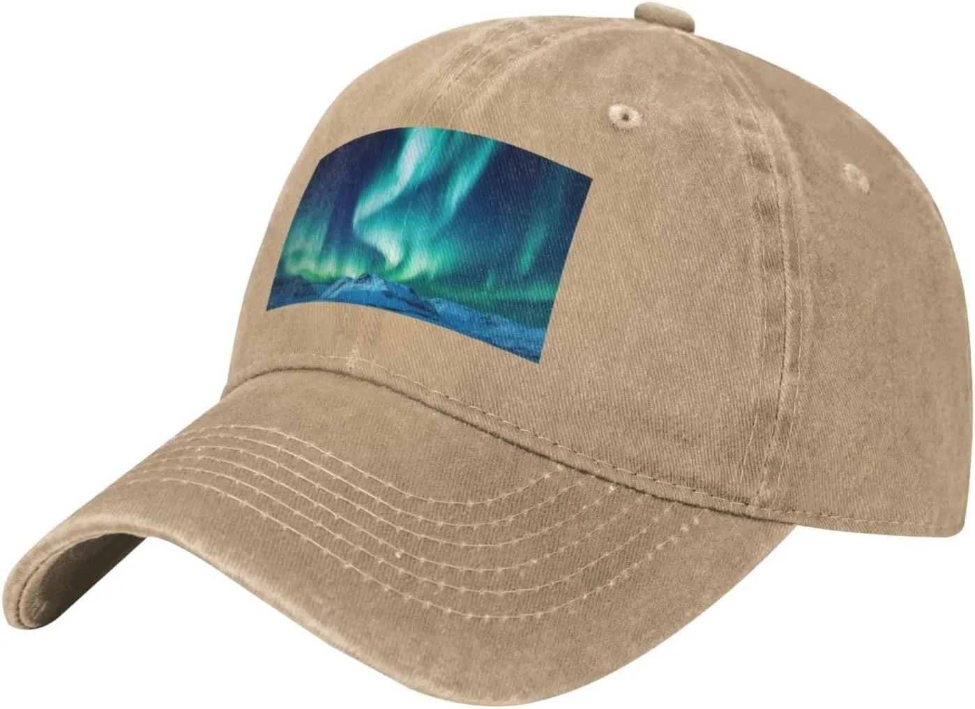 Northern Lights Unisex Baseball Cap Breathable Cotton Trucker Hat Classic Denim Dad Hat Summer Sun Hat