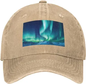 Northern Lights Unisex Baseball Cap Breathable Cotton Trucker Hat Classic Denim Dad Hat Summer Sun Hat
