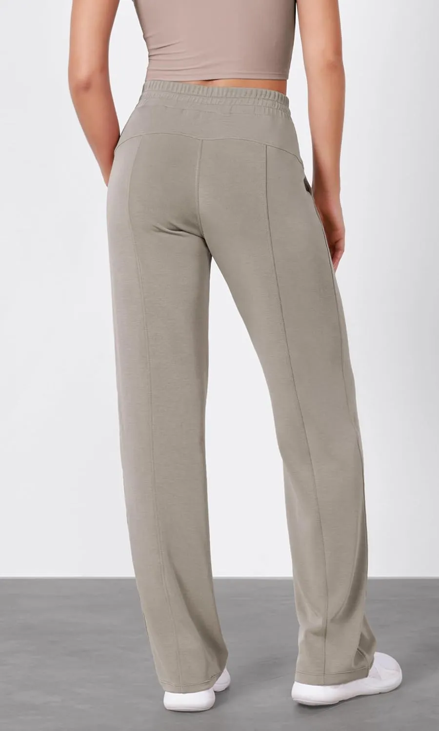 ODODOS Women's Modal Soft Wide Leg Pants with Pockets Adjustable Shockcord High Waist Casual Lounge Pants-27/29/31" Inseam