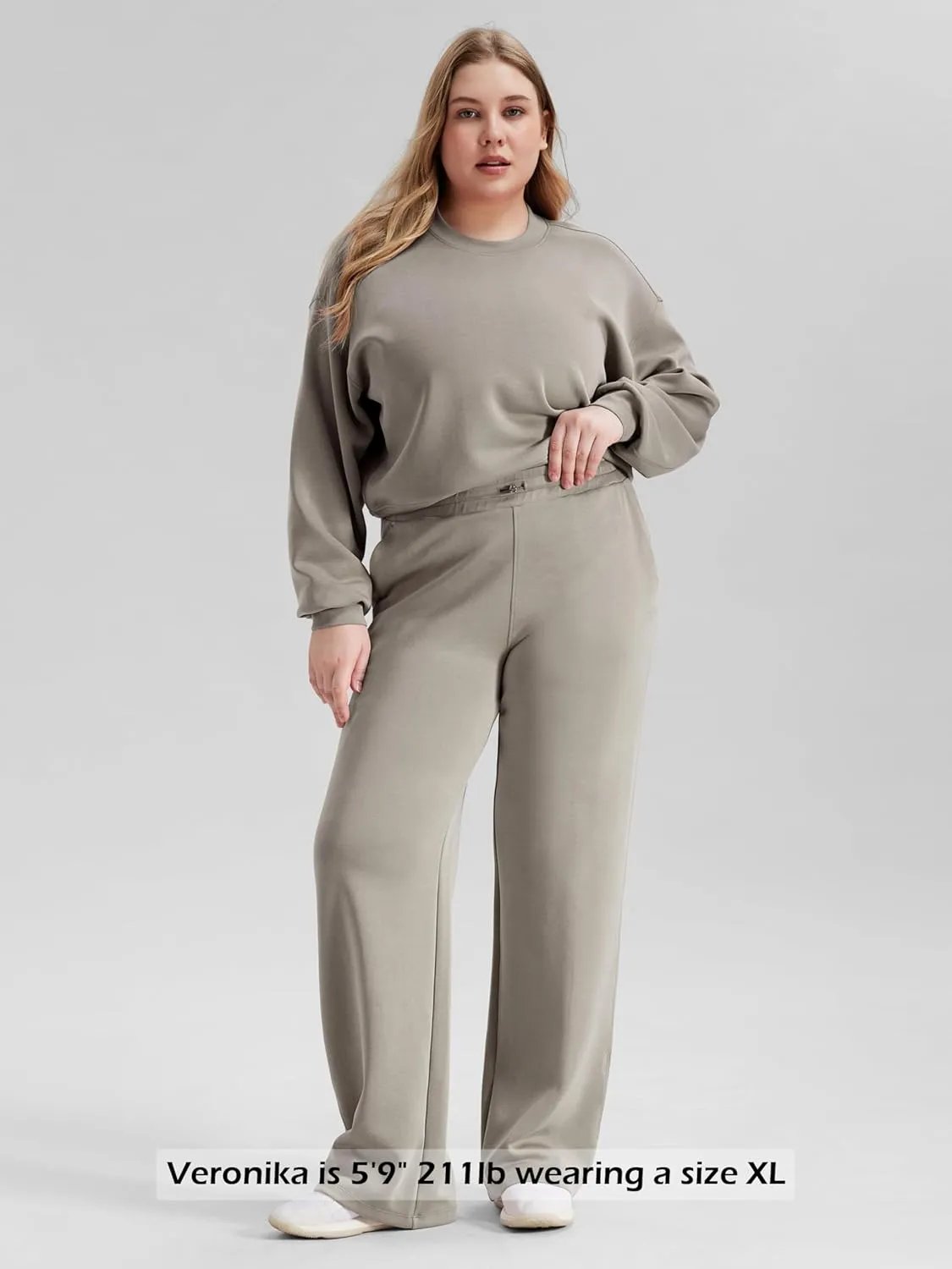 ODODOS Women's Modal Soft Wide Leg Pants with Pockets Adjustable Shockcord High Waist Casual Lounge Pants-27/29/31" Inseam
