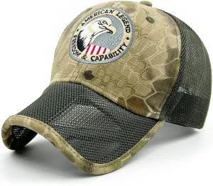 Oversize XXL Mens Tactical Camo Baseball Caps Breathable Mesh Womens Patriotic Operator Camouflage Ball Hats
