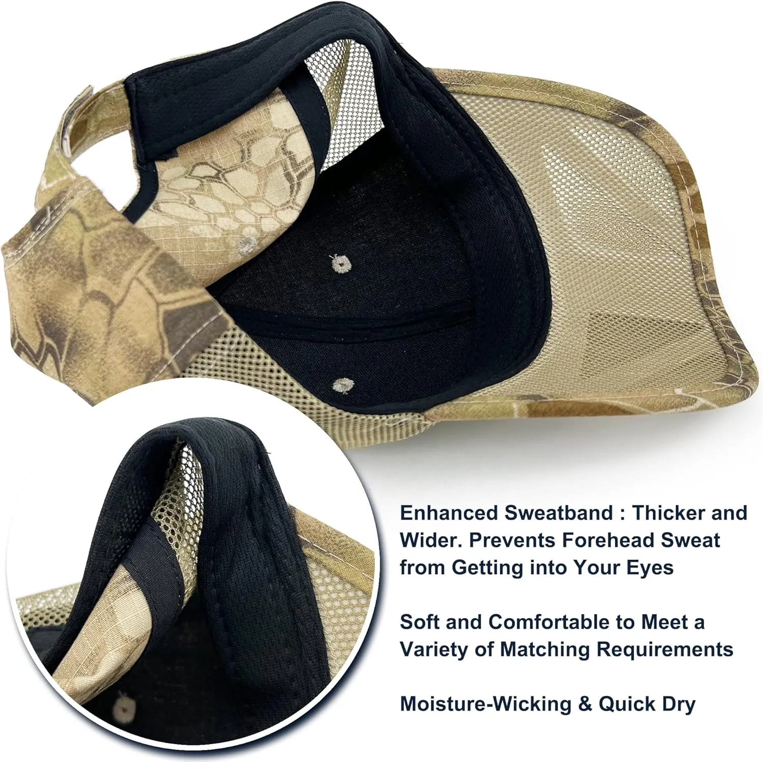 Oversize XXL Mens Tactical Camo Baseball Caps Breathable Mesh Womens Patriotic Operator Camouflage Ball Hats