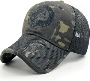 Oversize XXL Mens Tactical Camo Baseball Caps Breathable Mesh Womens Patriotic Operator Camouflage Ball Hats
