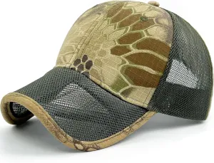 Oversize XXL Mens Tactical Camo Baseball Caps Breathable Mesh Womens Patriotic Operator Camouflage Ball Hats