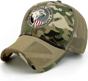 Oversize XXL Mens Tactical Camo Baseball Caps Breathable Mesh Womens Patriotic Operator Camouflage Ball Hats