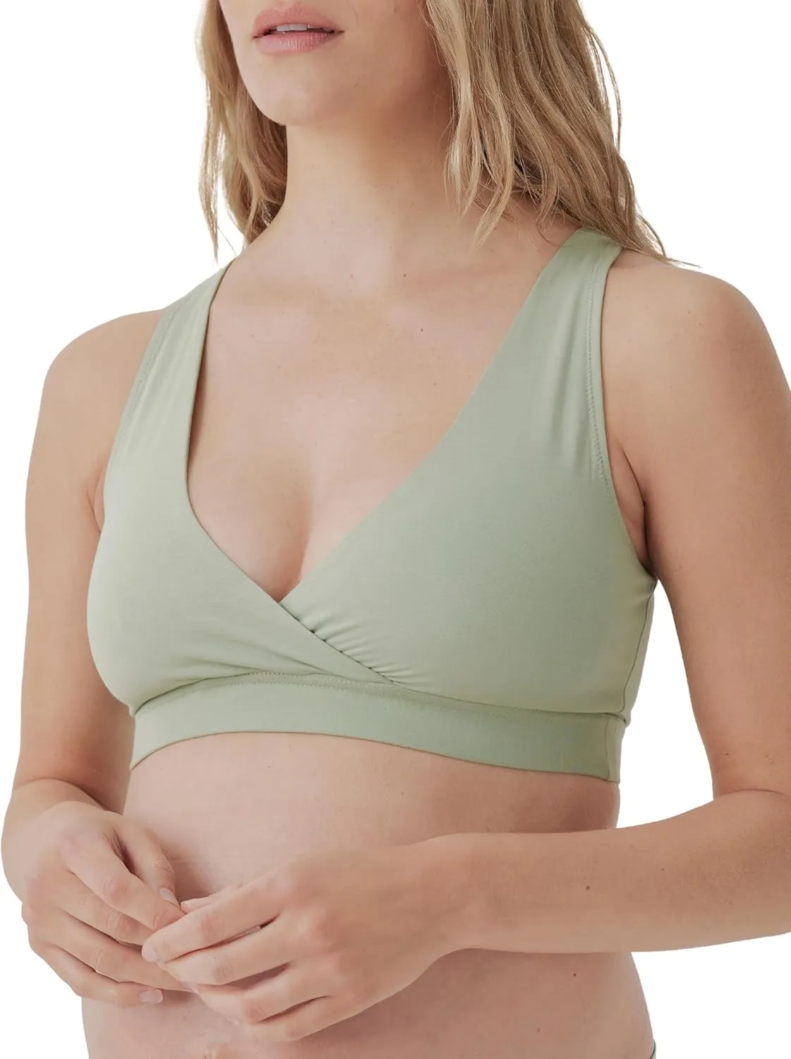 Pact Organic Cotton Maternity Nursing Bralette for Breastfeeding - Stretchy, Wireless