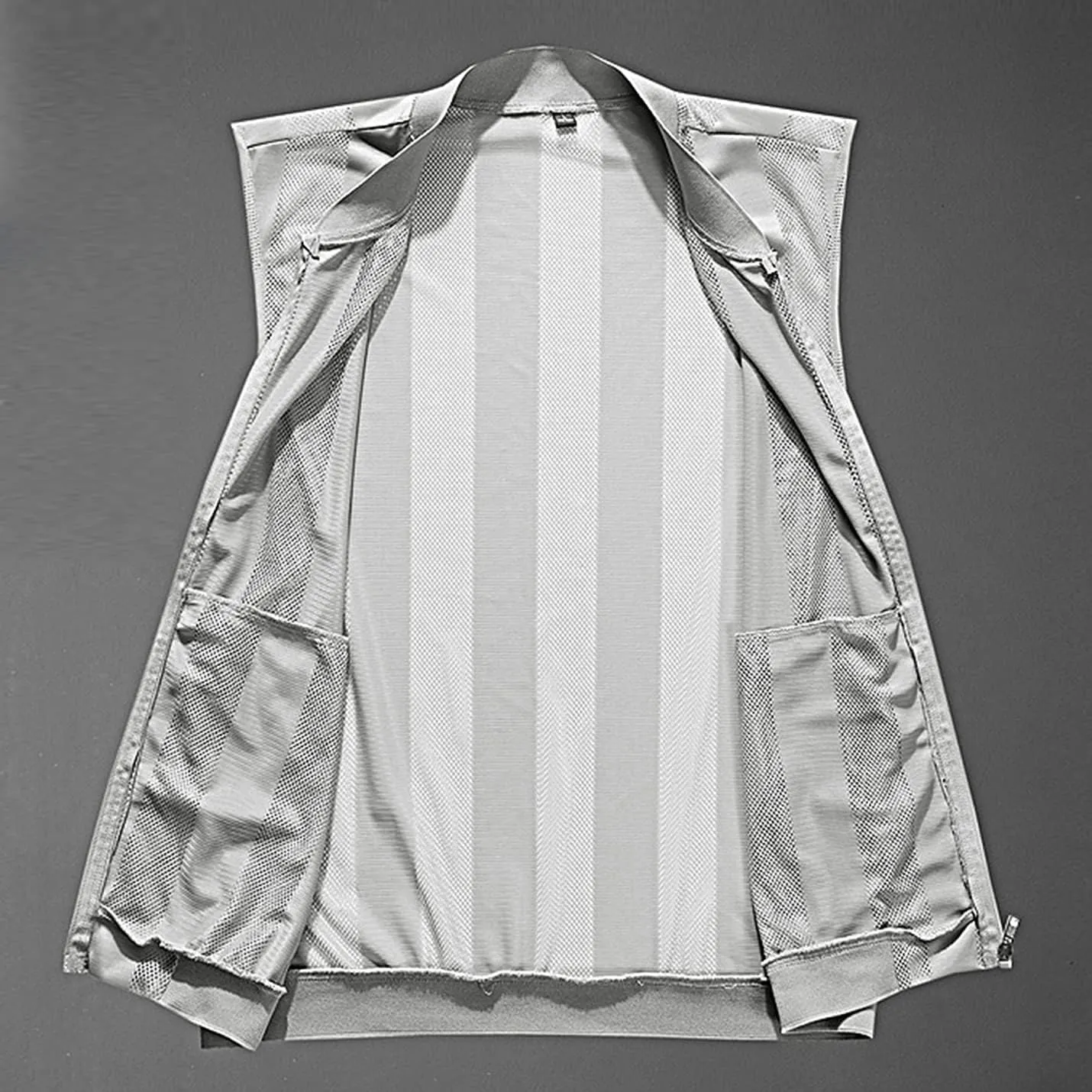 PEHMEA Men's Summer Casual Lightweight Breathable Mesh Cycling Travel Photo Zipper Vest