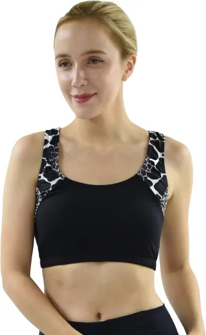 Private Island Women UPF 50  Swim Tank Bra Short Top Sports Bras Swimsuit Rash Guard (RST)
