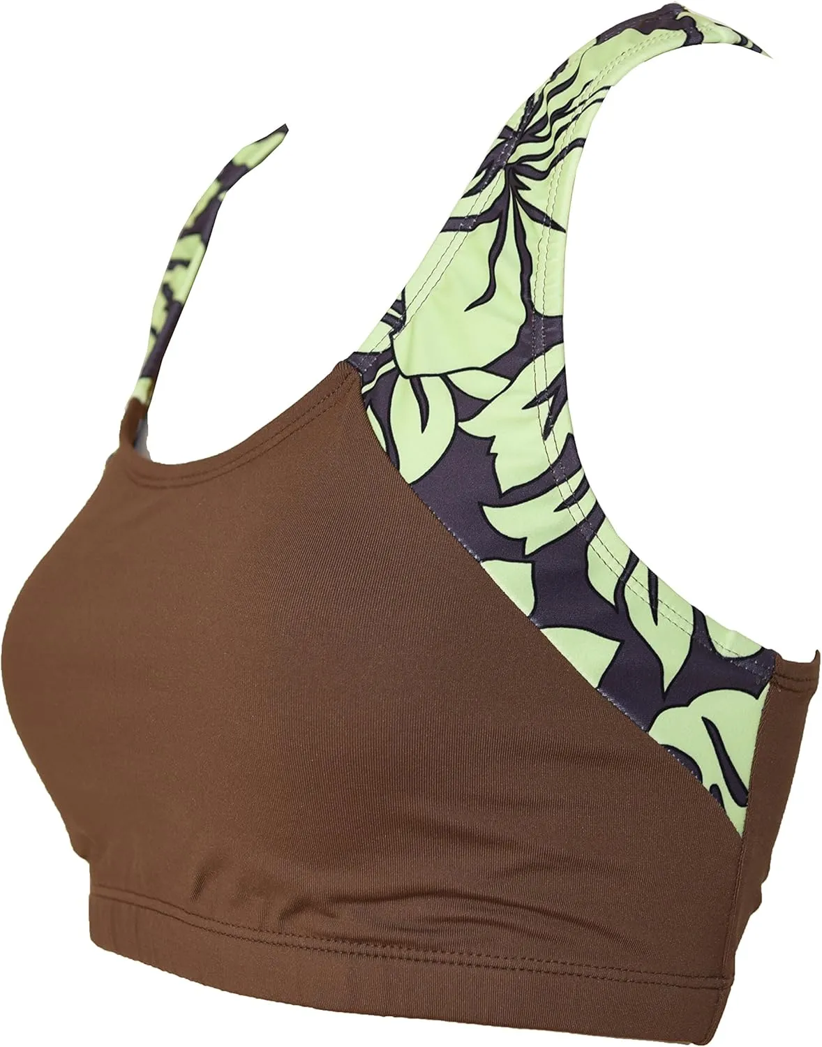 Private Island Women UPF 50  Swim Tank Bra Short Top Sports Bras Swimsuit Rash Guard (RST)