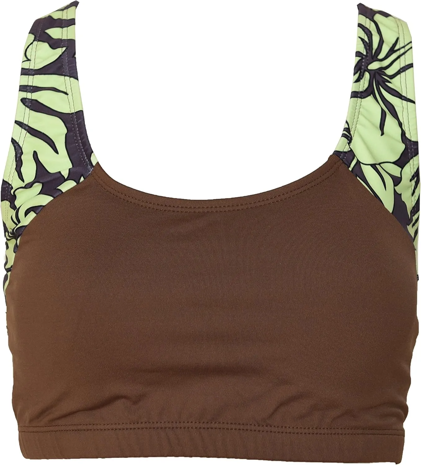 Private Island Women UPF 50  Swim Tank Bra Short Top Sports Bras Swimsuit Rash Guard (RST)