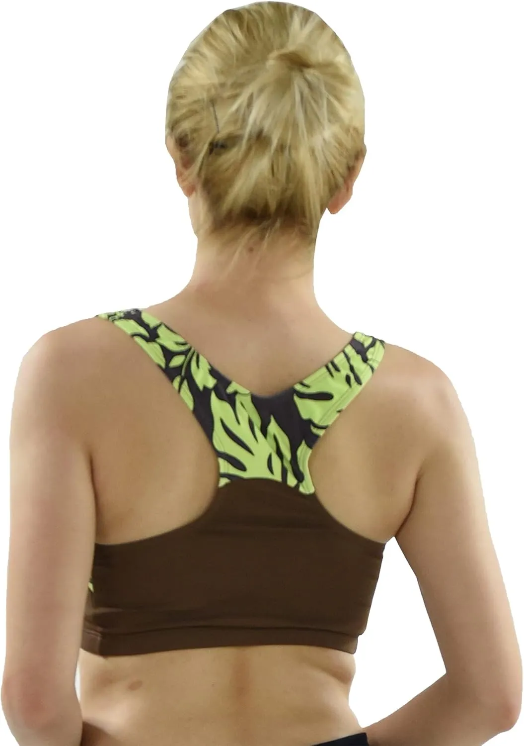 Private Island Women UPF 50  Swim Tank Bra Short Top Sports Bras Swimsuit Rash Guard (RST)