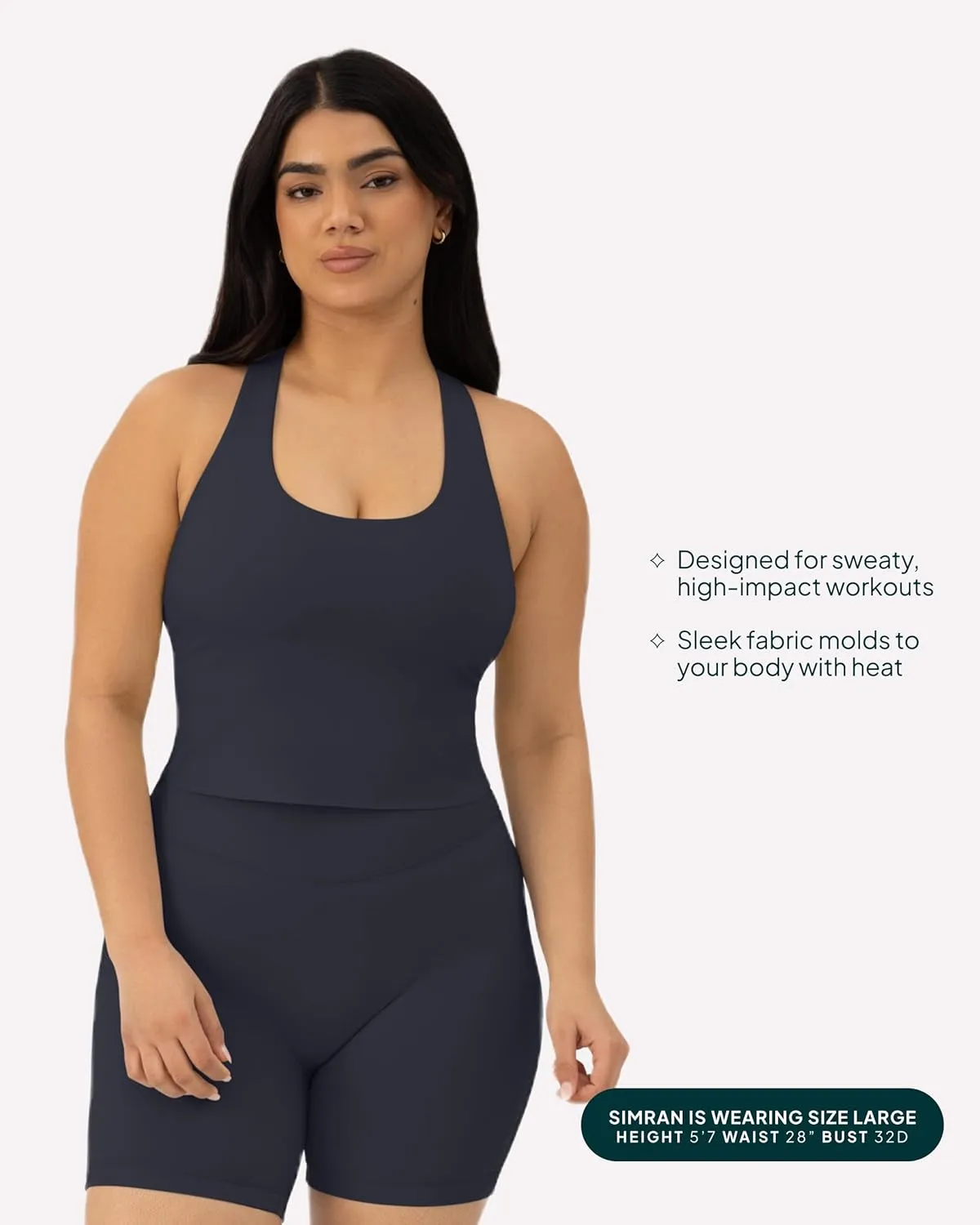Racerback Workout Tank Tops for Women Built in Bra - Medium Support Scoop Athletic Tank Top Shelf Bra, HiPerform